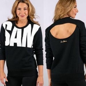 Sam Edelman sexy black sweatshirt. Med
